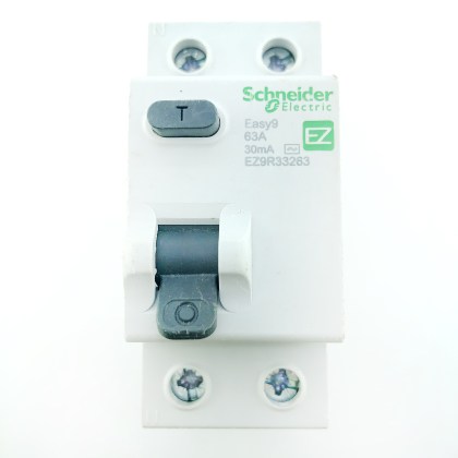 Schneider Electric Easy9 EZ9R33263 63A 63 Amp 30mA RCD 2 Double Pole Circuit Breaker Type AC
